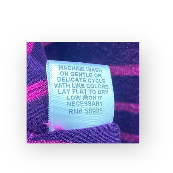 new LF Emma & Sam ᯾ Oversized Stripe Hi Lo Handkerchief Hem Tee ᯾ T Shirt Top XS - Picture 10 of 16